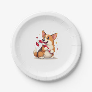 Prato De Papel Alegria de Cane de Açúcar Corgi