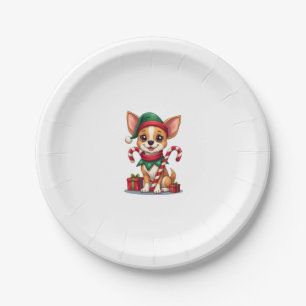 Prato De Papel Alegria de Chihuahua de Natal