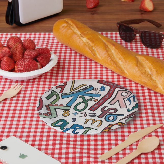 Prato De Papel Alfabeto Colorido (Piquenique)