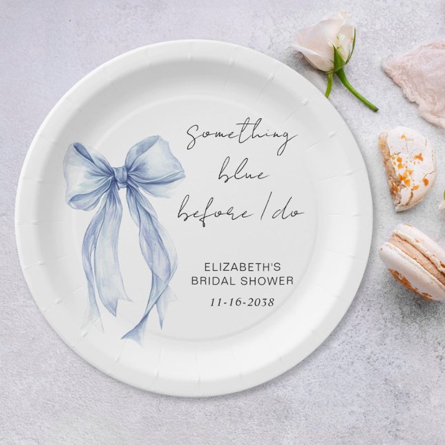 Prato De Papel Algo Azul Antes de Eu Fazer o Arco de Chuveirinho  (Criador carregado)