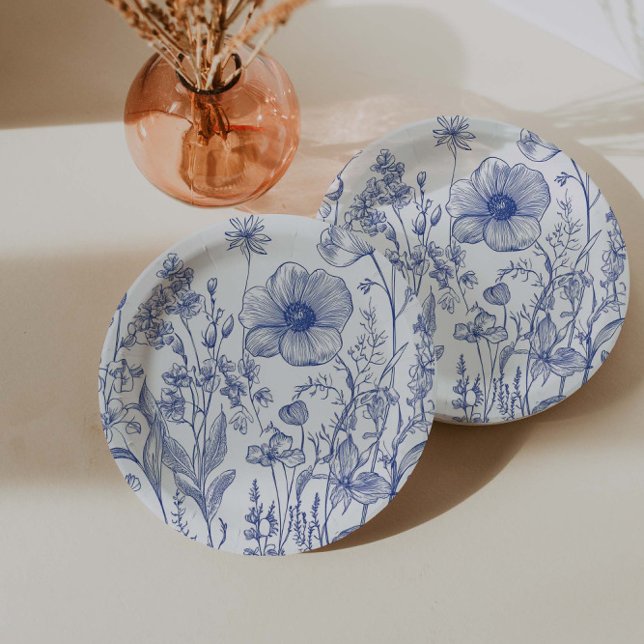 Prato De Papel Algo Azul Antes Que Eu Faça Chá de panela (Criador carregado)