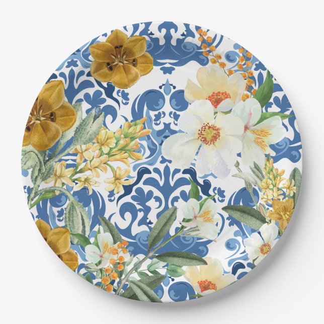 Prato De Papel Algo azul Bem-vindo Chá de Bebê de Noiva  (Frente)