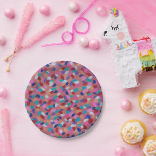 Prato De Papel Algodão Cor-Rosa