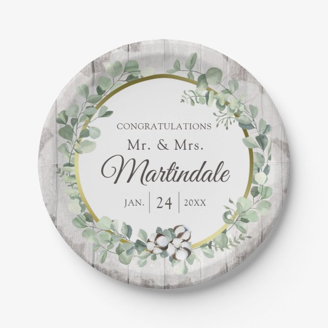 Prato De Papel Algodão do Sul Country Bolota Botânica Madeira Rús (Frente)