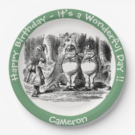 Prato De Papel Alice no País das Maravilhas