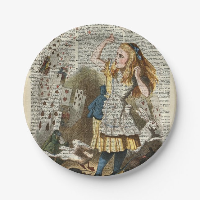 Prato De Papel Alice no país das maravilhas (Frente)