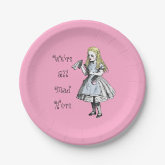 Prato De Papel Alice no país das maravilhas nós somos tudo aqui