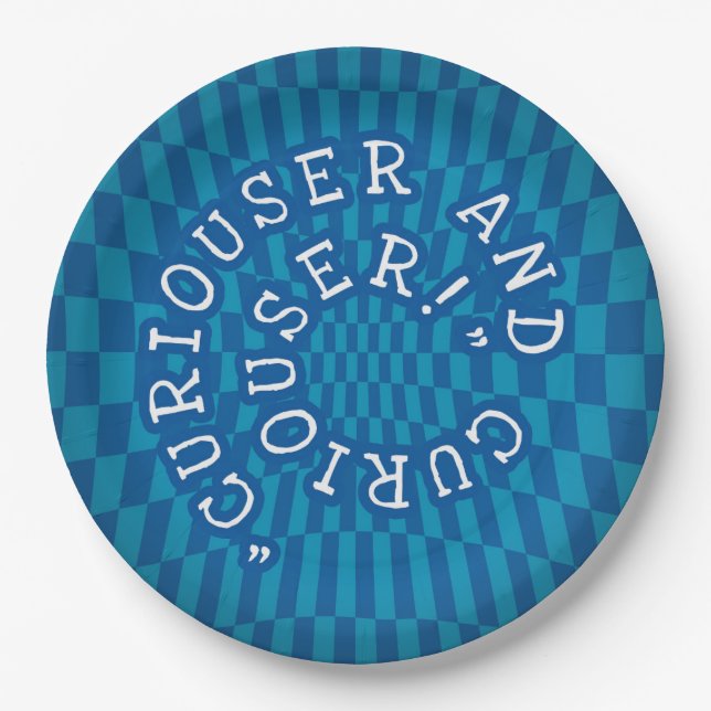 Prato De Papel Alice no País das Maravilhas - Placa de Papel de 9 (Frente)