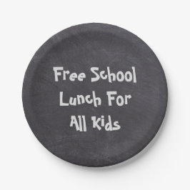 Prato De Papel Almoço Escolar Gratuito Para Todas As Crianças