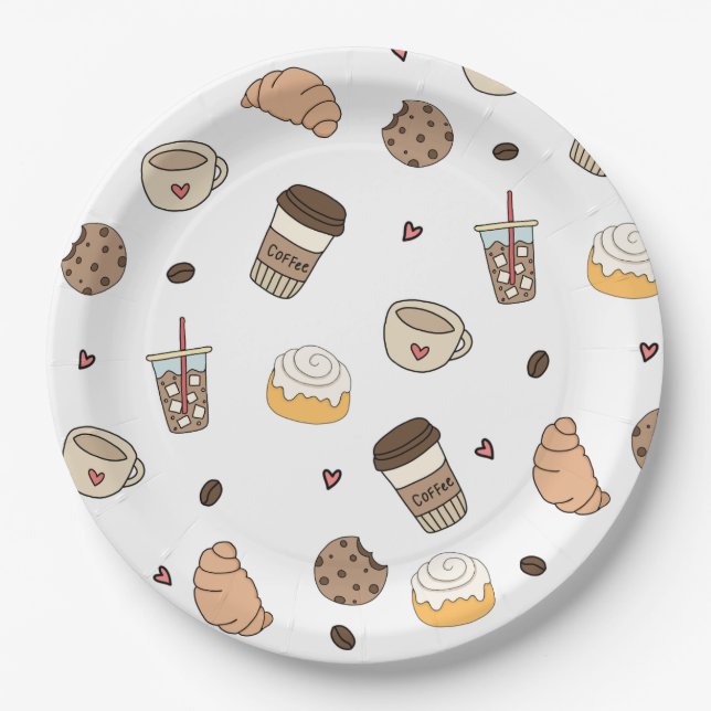 Prato De Papel Almofada decorativa coffee lovers  (Frente)