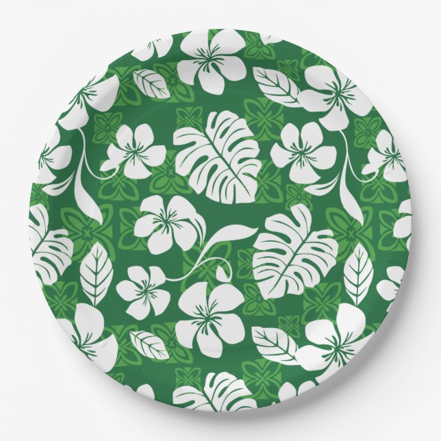 PRATO DE PAPEL ALOHA FRIDAY (VERDE) (Frente)