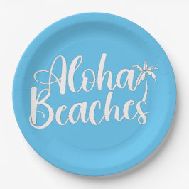 Prato De Papel Aloha Tropical Beach design