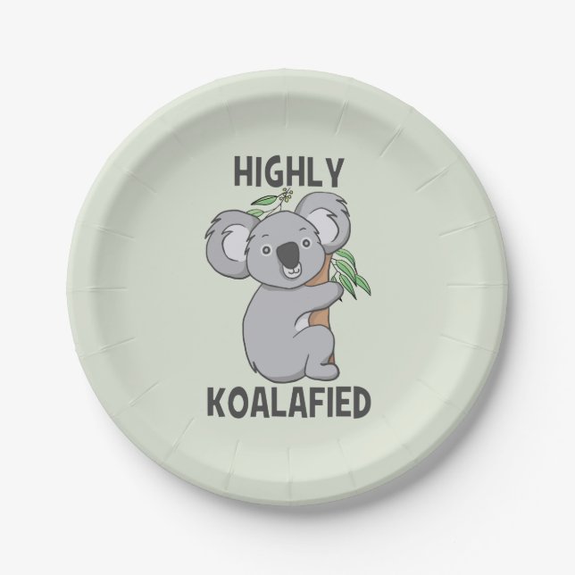 Prato De Papel Altamente Koalafied Koala (Frente)