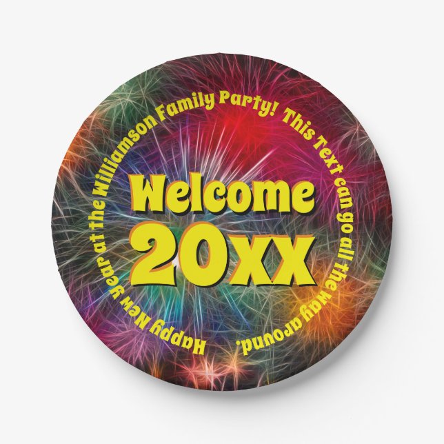 Prato De Papel Alterar Ano Editar Texto Adicionar Nome Novo Ano 2 (Frente)