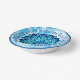 Prato De Papel Alterar Texto Correspondente a Azul Diwali