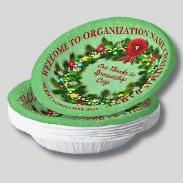 Prato De Papel Alterar TODO O Texto Organização Festa de Natal