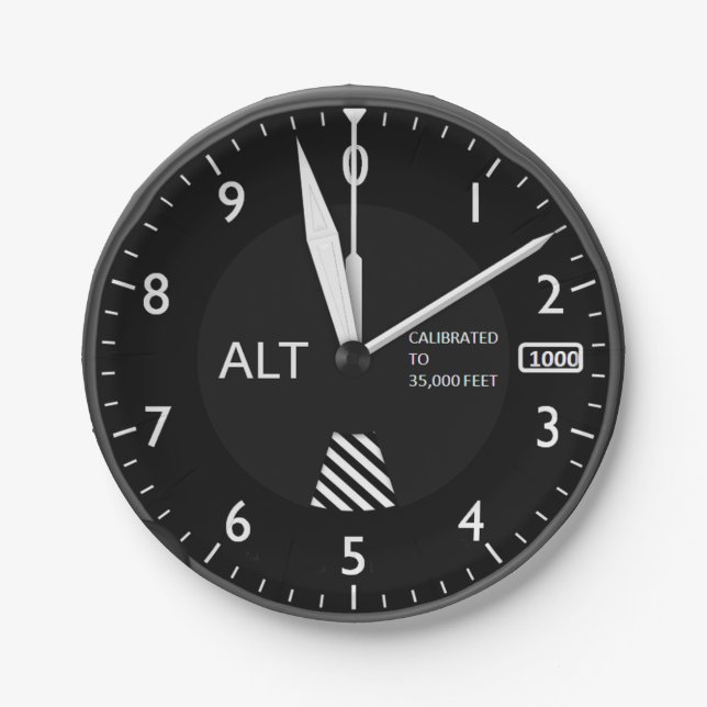 Prato De Papel Altímetro de aeronaves (Frente)