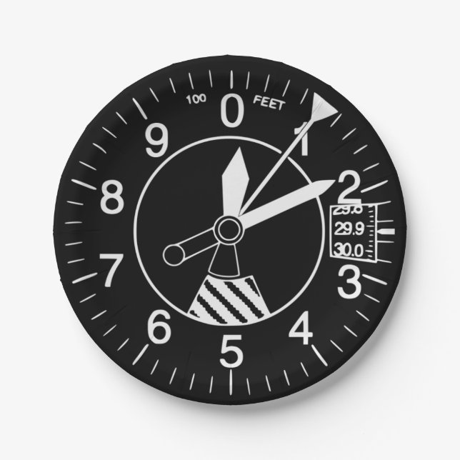 Prato De Papel Altímetro de aeronaves (Frente)