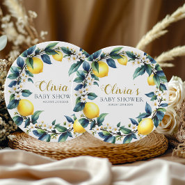 Prato De Papel Amalfi Coast Ciao Baby Paper Plates | Lemon Wreath