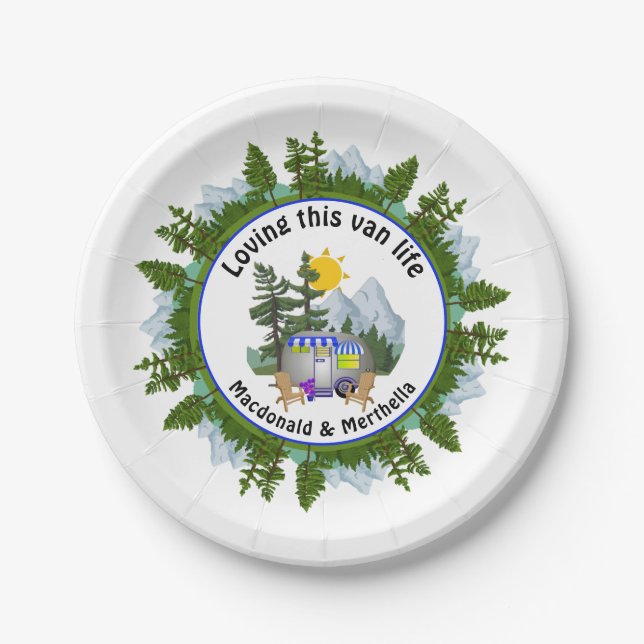 Prato De Papel AMAR ESTA CAIXA CARAVAN Personalizada VAN LIFE (Frente)