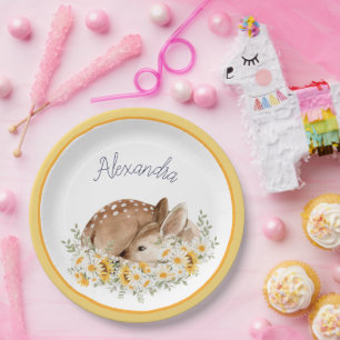 Prato De Papel Amarelo Nosso Querido Querido, Girassóis