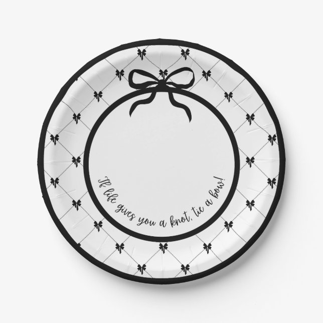 Prato De Papel Amarrar uma placa de Arco de 7" (Frente)