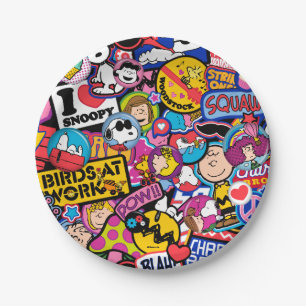 Prato De Papel Amendoins   Padrão de patch de fita mista