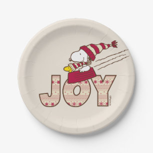 Prato De Papel Amendoins   Passeio De Snoopy & Woodstock Joy