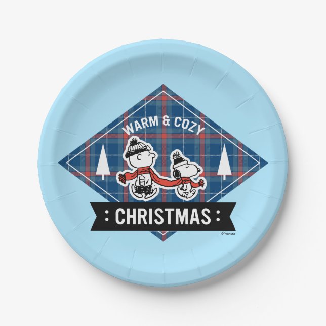 Prato De Papel Amendoins | Snoopy & Charlie Brown Warm & Cozy (Frente)