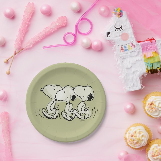 Prato De Papel Amendoins | Snoopy Walking Alto (Festa)