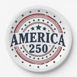 Prato De Papel America 250 Patriotic Vintage Badge