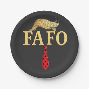 Prato De Papel American Donald Trump FAFO EUA Flag Patriotic