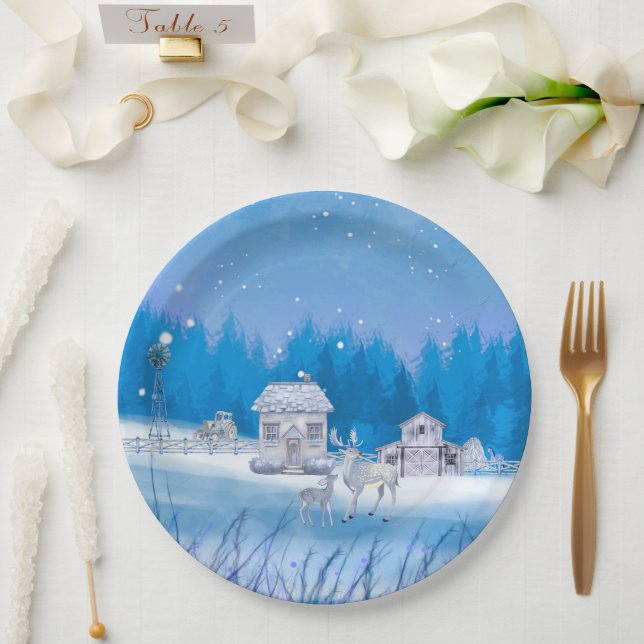 Prato De Papel American Farm Signature Paper Plate (Casamento)