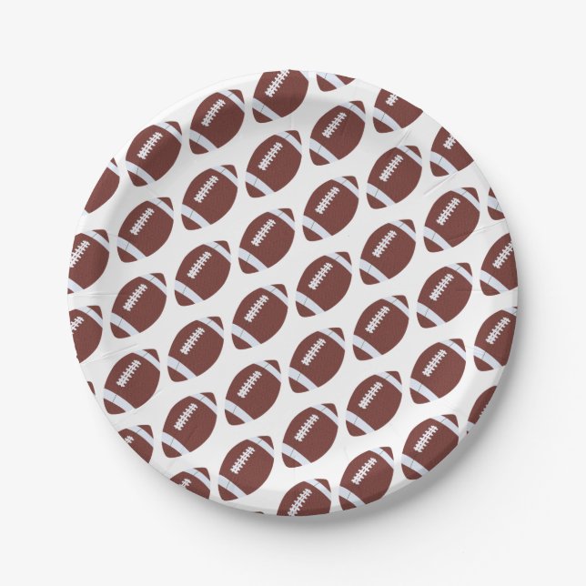 Prato De Papel American Football Gridiron Ball Patterno (Frente)