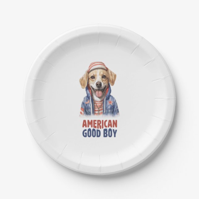 Prato De Papel American GoodBoy Dog US Jaqueta de julho (Frente)