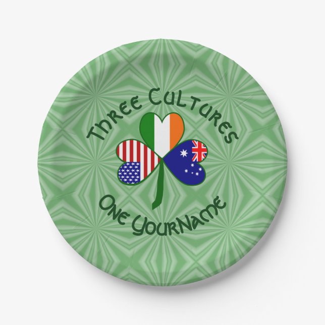 Prato De Papel American Shamrock australiano personalizado (Frente)