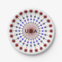 Americana, branco vermelho e azul com estrelas