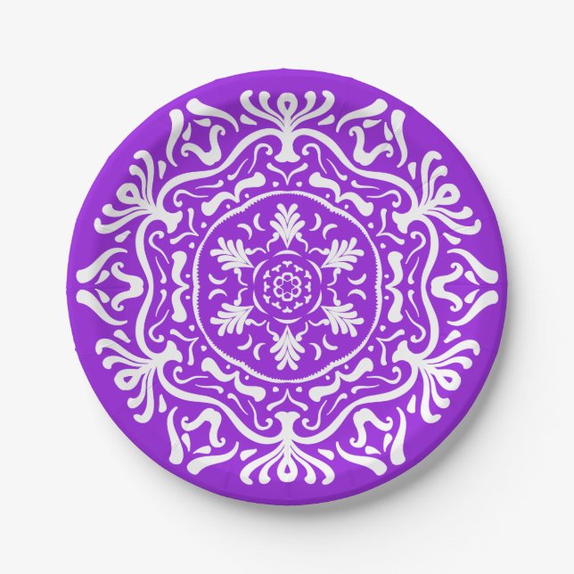 Prato De Papel Ametyst Mandala (Frente)