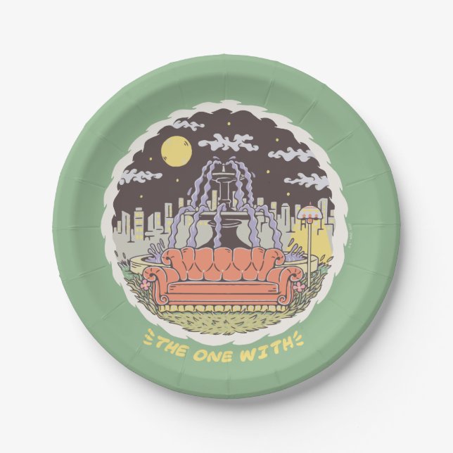 Prato De Papel AMIGOS™ | Fonte dos desenhos animados (Frente)