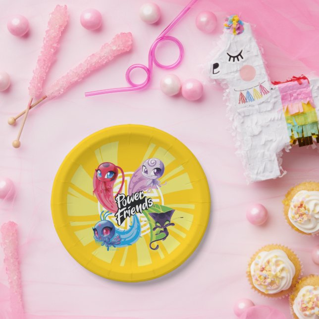 Prato De Papel Amigos poderosos do Kwamis Miraculoso (Festa)