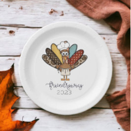 Prato De Papel Amizade à Turquia Menina Engraçada