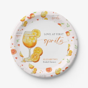 Prato De Papel Amor à Primeira Spritz Boas-vindas no Chá de Noiva