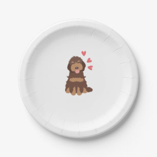 Prato De Papel Amor Chocolate Fantasma Cockapoo Cão Cavapoo