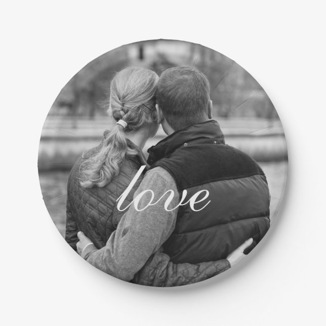 Prato De Papel Amor Crie sua própria fotografia (Frente)