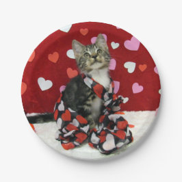 Prato De Papel Amor de Bandit - Namorados - Gato / Gatinhos