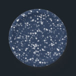 Prato De Papel Amor e Luz | Belo Marinho Blue Bokeh Hanukkah<br><div class="desc">Um design de Hanukkah bonito,  com luzes de um belo barco</div>