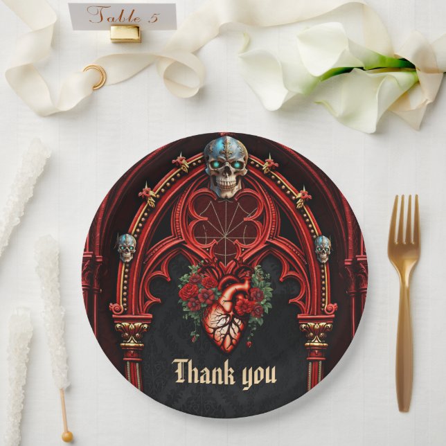 Prato De Papel Amor eterno à sombra dos rosas. (Casamento)