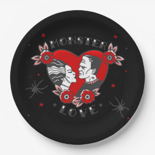 Prato De Papel amor monstro rockabilly frankenstein valentine