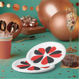 Prato De Papel amor valentine casal vermelho preto floral novo si