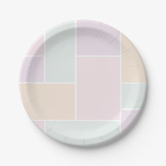 Prato De Papel Amostras minimalistas de tinta Pastel Shade